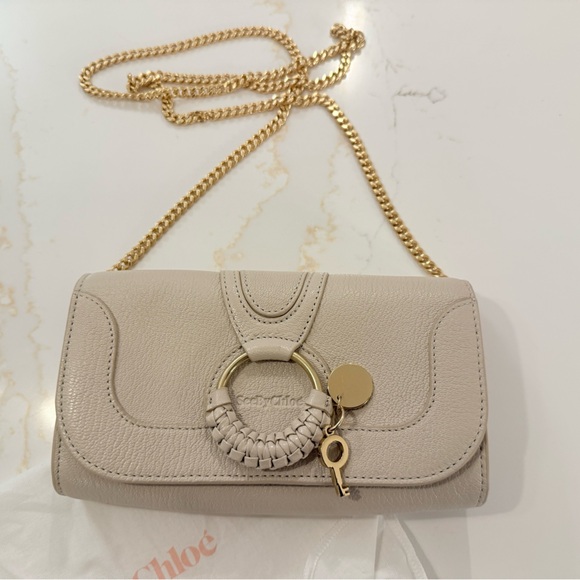SEE BY CHLOE HANA LEATHER CROSSBODY BEIGE IN COLOR - Picture 4 of 10